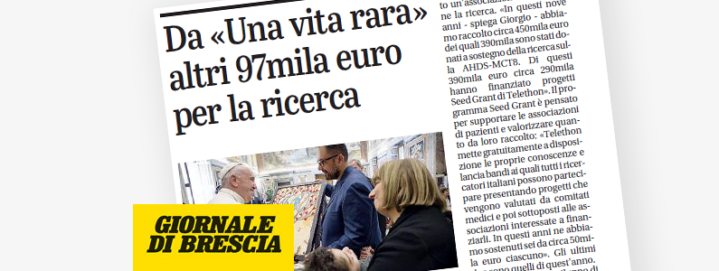 Da «Una vita rara» altri 97mila euro per la ricerca